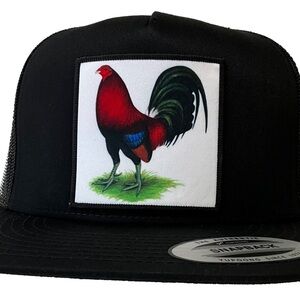El gallo red hat black mesh the authentic yupoong SnapBack since 1974